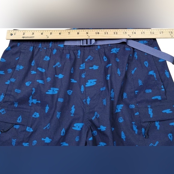 North Face Shorts Mens Medium Blue Cargo V Belted Performance Stretch Adult - Picture 8 of 8